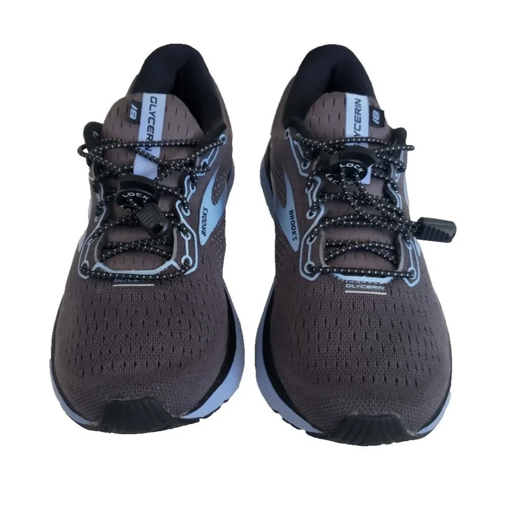Brooks Glycerin 18 Women's Size 7.5 2A Narrow Running Shoes GrayBlue 1203172A050